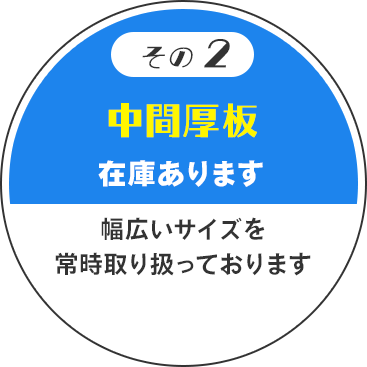 その1　ワンストップ加工 その2　中間厚板